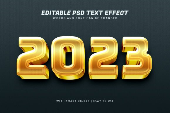 2023 3D Gold Text Effect Editable: A Versatile Tool for Creative Professionals