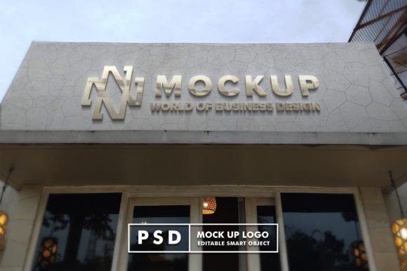 3D Realistic Logo Mockup Premium Psd