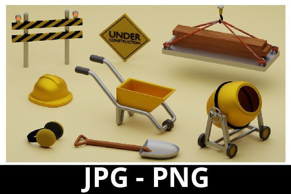 3D Rendered Construction Set