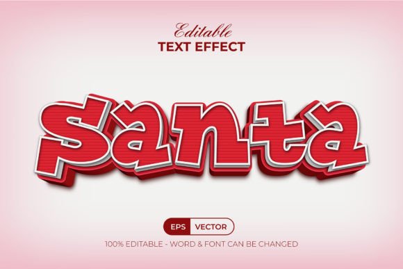 3D Santa Text Effect Style: A Creative Tool for Modern Designers