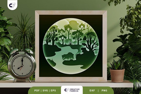 Bear in the Night Forest 3D SVG: A Creative Craft for All Skill Levels