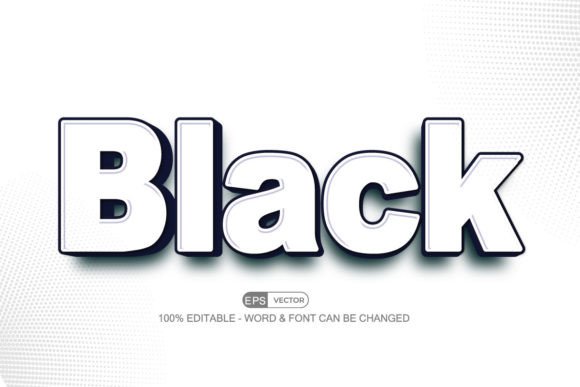 Black 3D Editable Text Effect Vector: A Versatile Design Tool for Creators