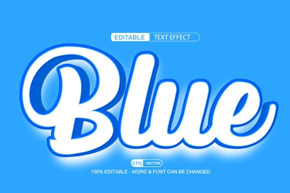 Blue 3D Editable Text Effect Vector: A Versatile Design Tool for Creative Professionals