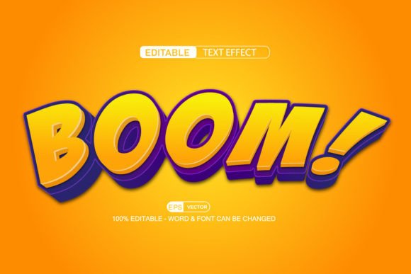 Boom Comic 3D Editable Text Effect: A Versatile Design Tool for Digital Creators
