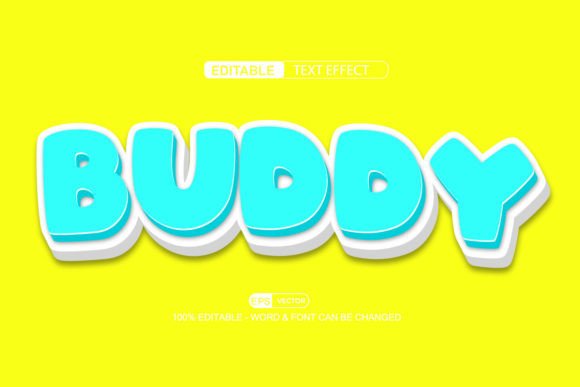 Buddy 3d Editable Text Effect Vecto