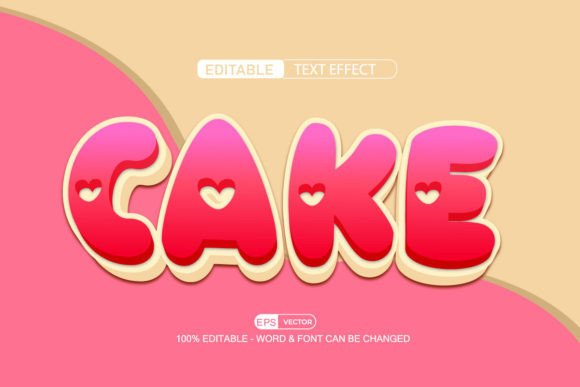 Cake 3D Editable Text Effect Vector: A Versatile Design Tool