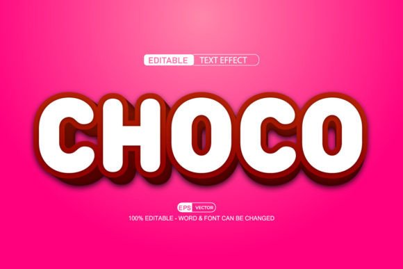 Choco 3D Editable Text Effect Vector: A Versatile Design Tool for Creators