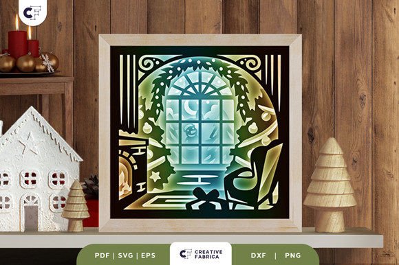 Christmas Home Window 3D Shadow Box