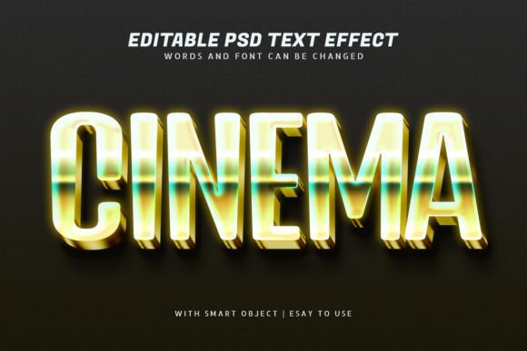 Cinema 3d Glow Text Effect Editable for Creative Designers