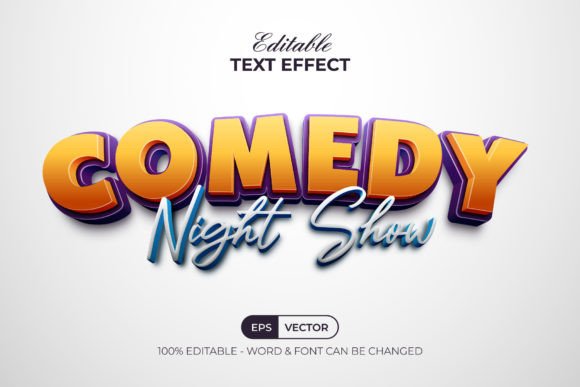 Comedy Show Text Effect 3D Style
