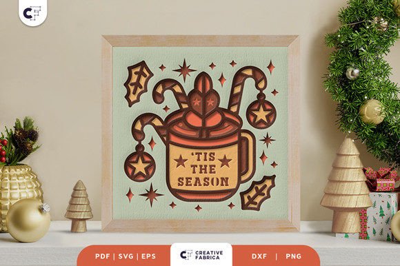 Cup of Hot Chocolate 3D Shadow Box: A Creative Holiday Project for Crafters