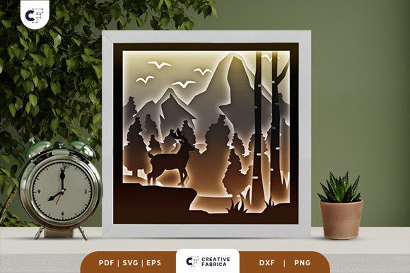 Deer Walking in the Forest 3D Paper Cut: A Creative and Elegant Craft Project