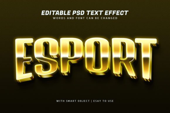Esport 3d Gold Gradient Text Effect: A Versatile Design Tool for Digital Creators