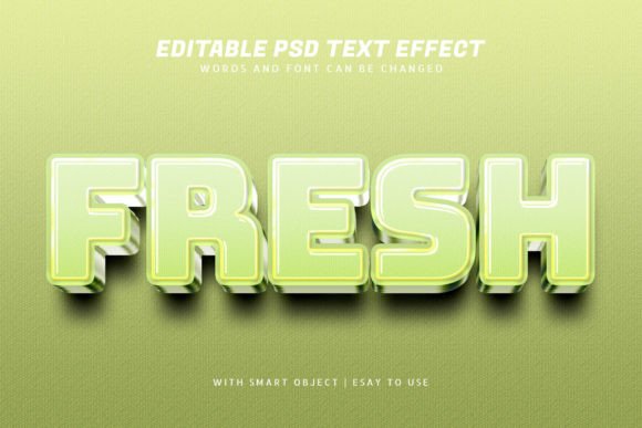 Fresh 3D Text Effect Editable: A Versatile Design Tool for Creatives