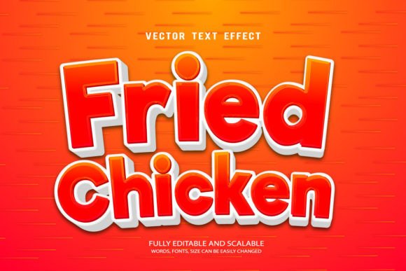 Fried Chicken 3d Editable Text Effect