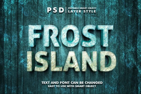 Frost Island 3d Editable Psd Text Effect: A Versatile Design Tool for Creative Professionals