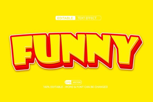 Funny 3d Editable Text Effect Vector for Creative Expression