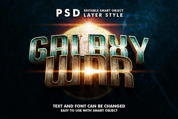Galaxy War 3d Editable Psd Text Effect: A Versatile Design Tool