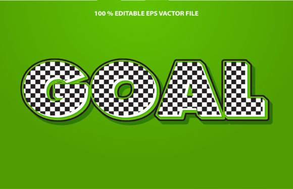 Goal 3D Editable Vector Text Effect: A Versatile Design Tool for Creators
