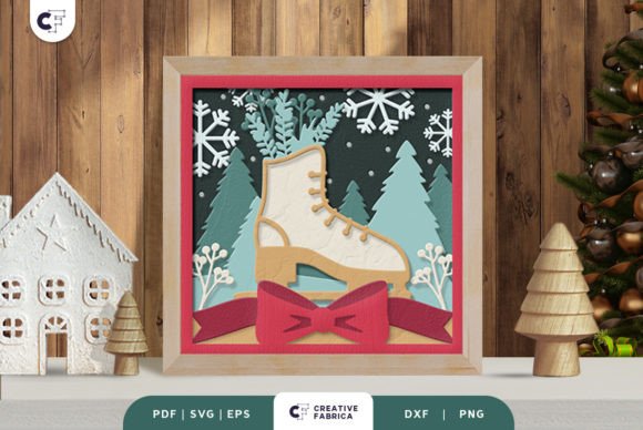 Ice Skating Shoes 3D Shadow Box: A Creative and Practical Winter Craft