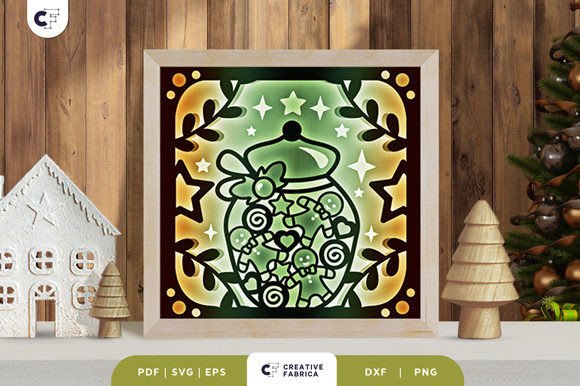 Jar of Gingerbread 3D Shadow Box: A Creative Holiday Craft