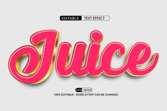 Juice 3D Editable Text Effect Vector: A Versatile Tool for Modern Designers