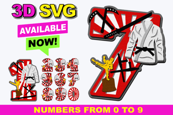 Karate Numbers 3D SVG: A Creative Powerhouse for Digital Designers and Entrepreneurs
