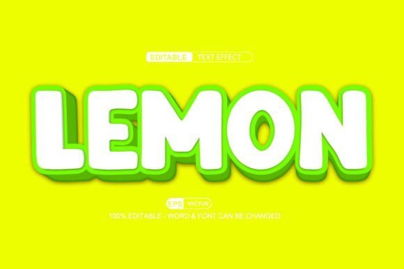 Lemon 3d Editable Text Effect Vector: A Versatile Design Tool for Creative Professionals