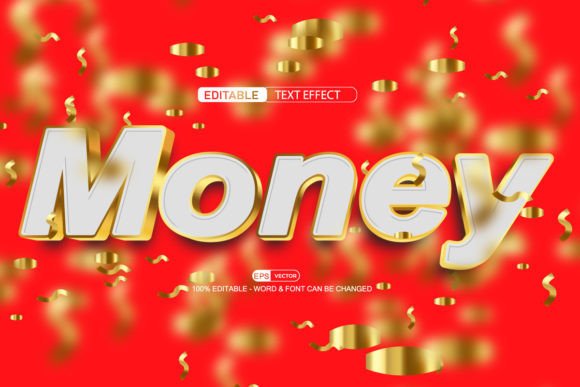 Money 3d Editable Text Effect Vector for Creative Designers