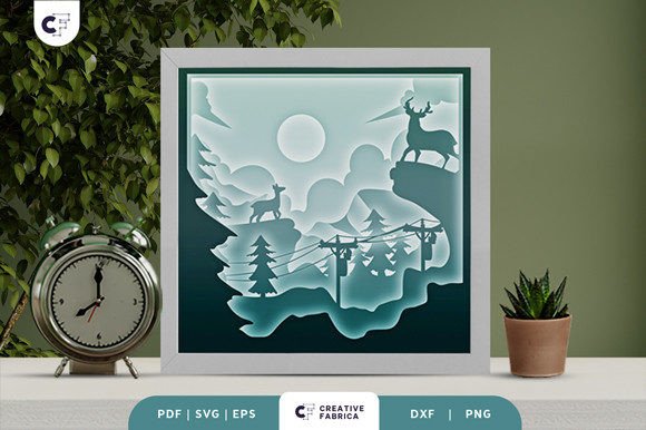 Mountain Deer Forest 3D Shadow Box: A Creative and Practical Craft for Modern Makers