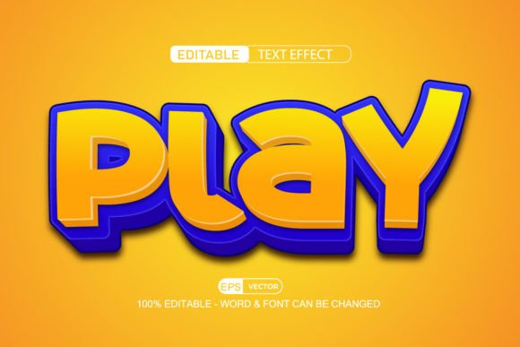 Play 3d Editable Text Effect Vector: A Versatile Design Tool for Customization and Creativity