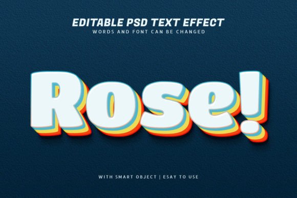 Rose 3d Retro Style Text Effect Editable: A Versatile Design Asset for Creative Professionals