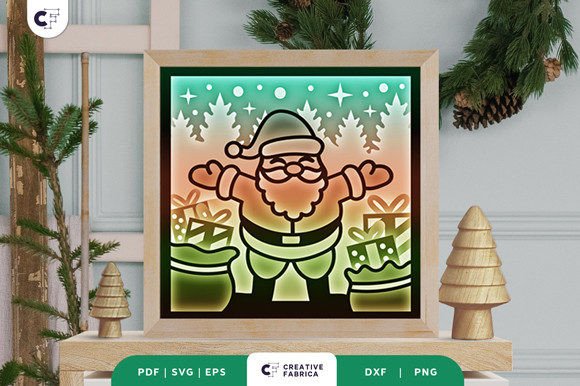 Santa Claus 3D Shadow Box Paper Cut SVG: A Creative Christmas Project for All