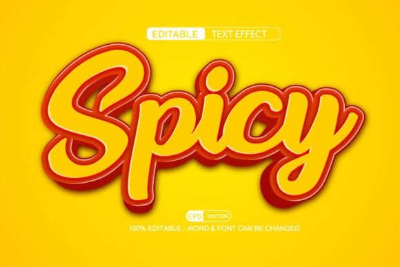 Spicy 3d Editable Text Effect Vector: A Versatile Design Tool for Creative Professionals