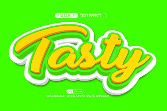 Tasty 3D Editable Text Effect Vector: A Versatile Design Tool for Creative Professionals