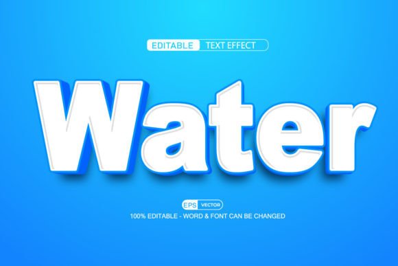 Water 3d Editable Text Effect Vector: A Strategic Tool for Creative Professionals