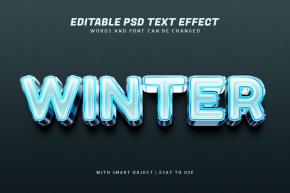 Winter 3d Blue Text Effect Editable: A Versatile Design Tool for Modern Creators
